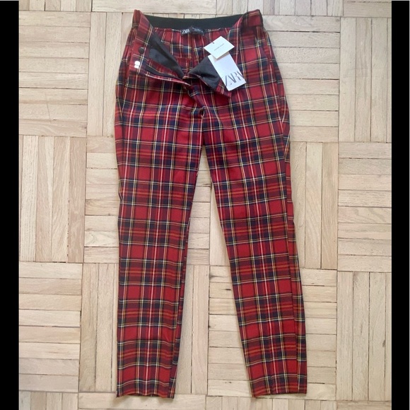 Zara Pants & Jumpsuits Nwt Zara Plaid Pants Poshmark